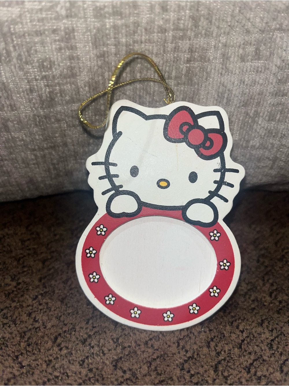 Vintage Hello Kitty Christmas Ornament Picture Frame 2003 Y2K
